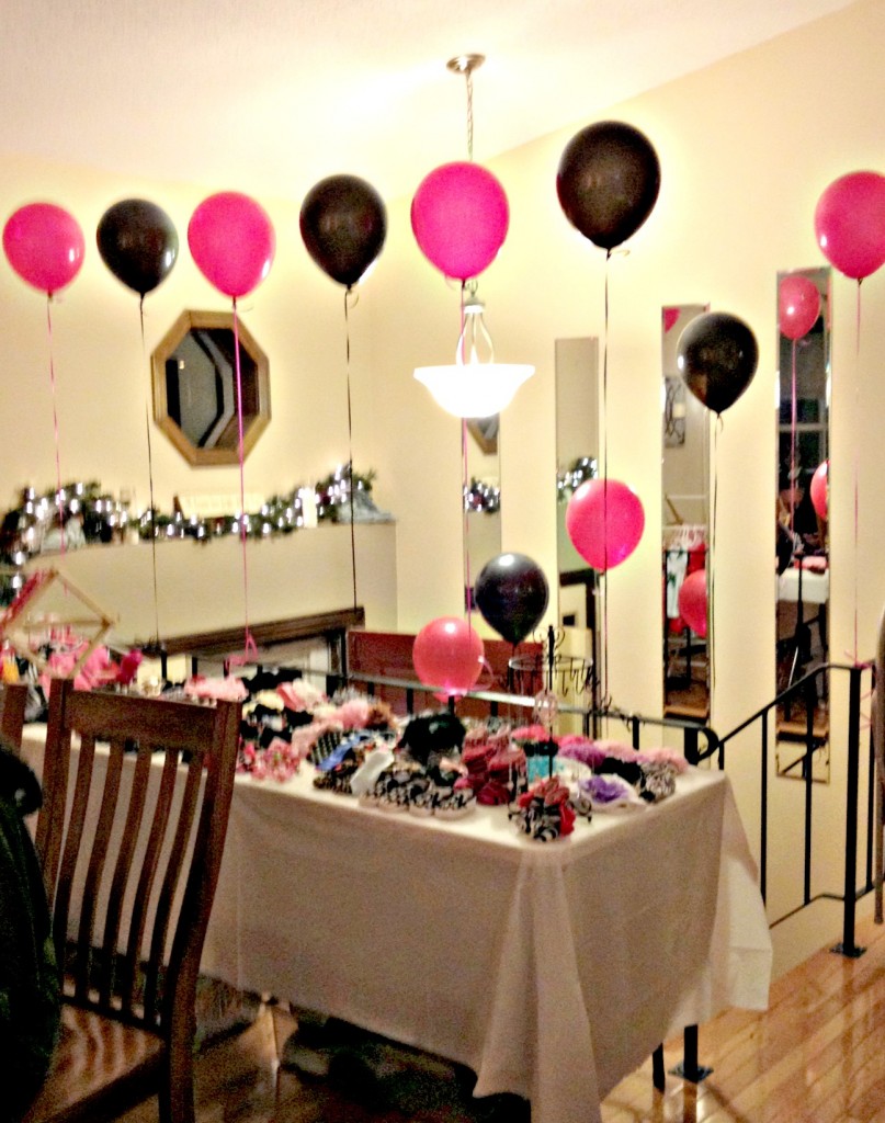 hot pink and zebra baby shower decorations -
