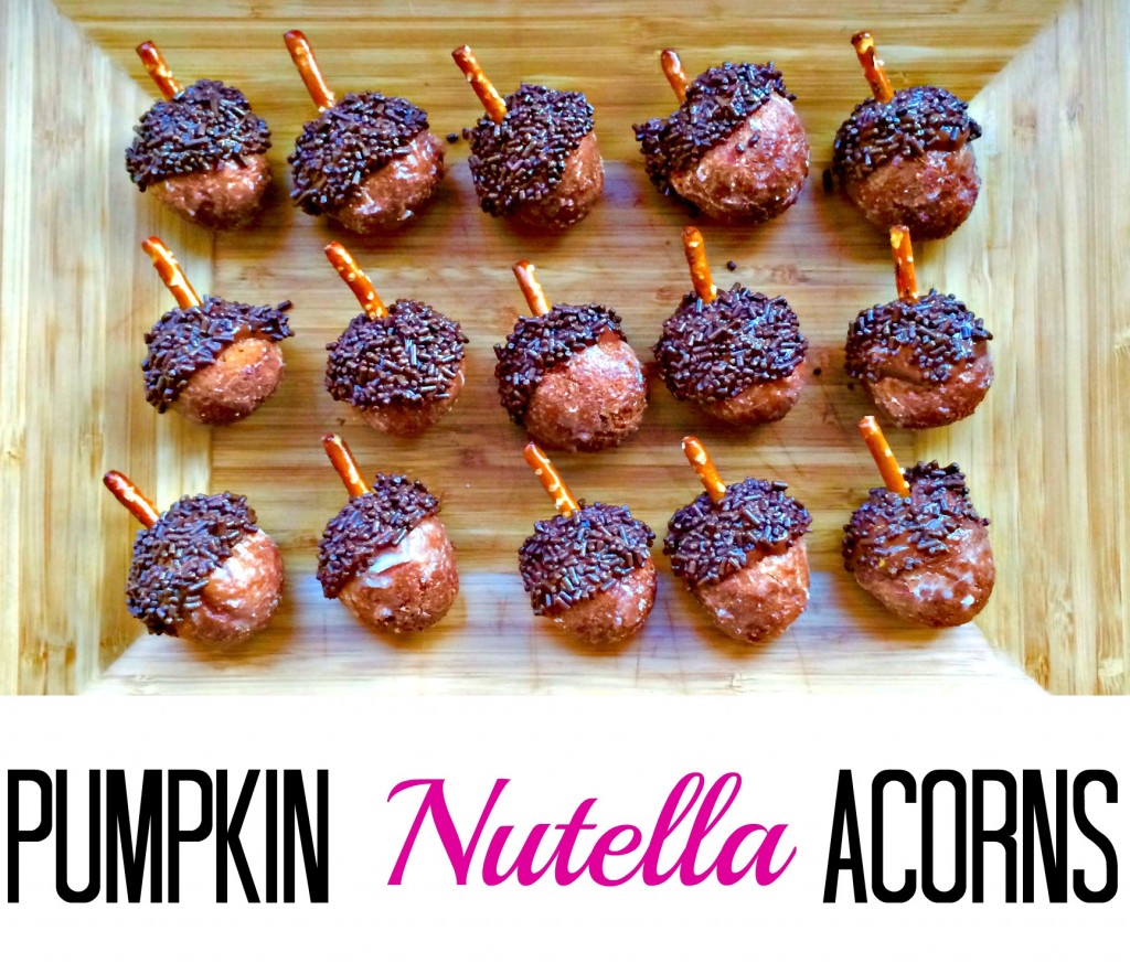 pumpkin nutella acorns via finding silver linings