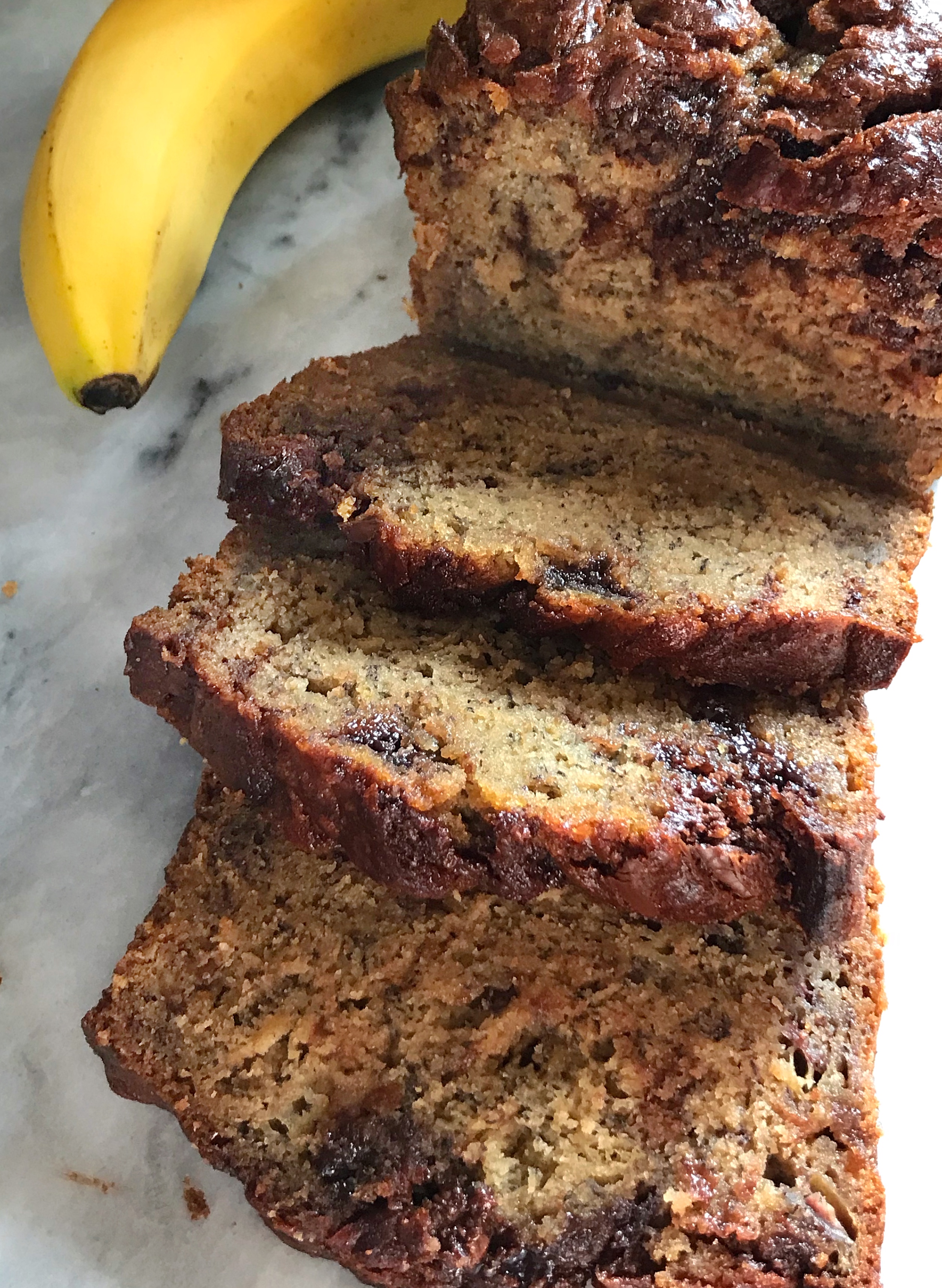 nutella swirled banana bread